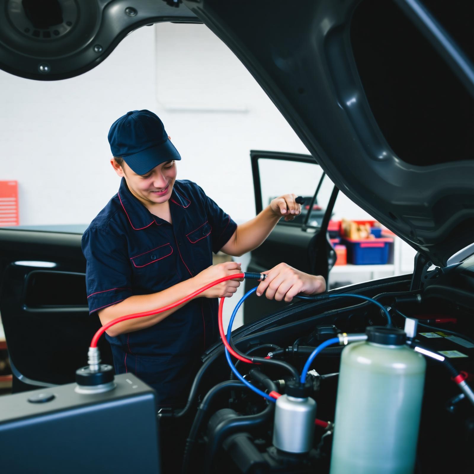 Car aircon regas service